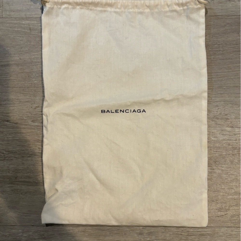 Balenciaga white dust shoe bag